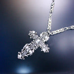 SG Liquid Metal LEN 3719 – AS (antique silver finish) Cross Necklace by Sergio Gutierrez 