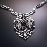 SG Liquid Metal LEN 3917 – Antique silver finish necklace by Sergio Gutierrez