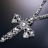 SG Liquid Metal LEN 3710 – Antique silver finish Cross necklace by Sergio Gutierrez