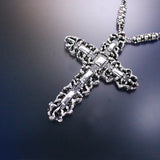 SG Liquid Metal Antique Silver Finish - Cross Necklace by Sergio Gutierrez