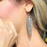 SG Liquid Metal ICE6-N Ice Collection (Chrome Finish) Earrings by Sergio Gutierrez