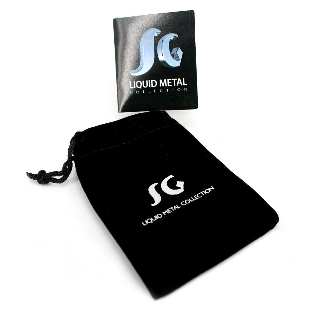 SG Liquid Metal ICE3-N Ice Collection (Chrome Finish) Earrings by Sergio Gutierrez
