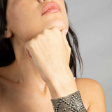SG Liquid Metal RSB10-N Chrome Finish Bracelet with Swarovski Crystals by Sergio Gutierrez